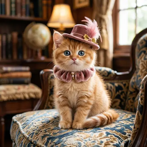Stylish Cute Kitty: A Fashionable Feline