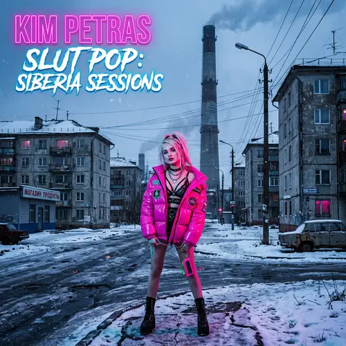 Kim Petras-Inspired Album Cover in Russian Backdrop