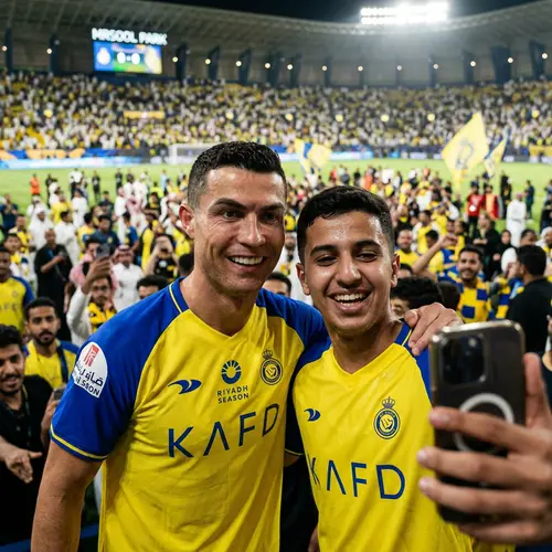 Selfie with Cristiano Ronaldo in Al Nassr Jersey