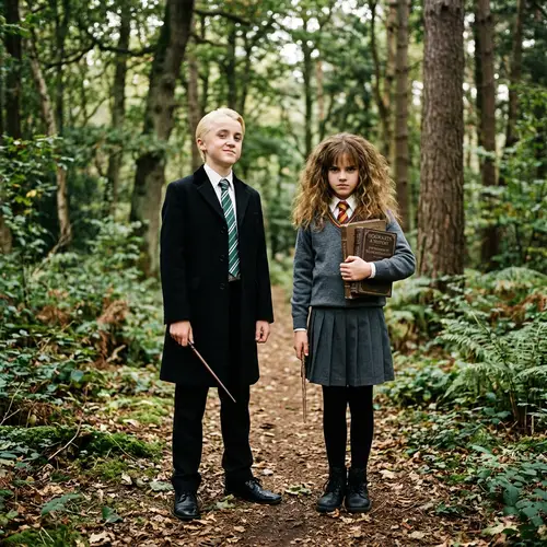 Draco Malfoy and Hermione Granger in the Forest