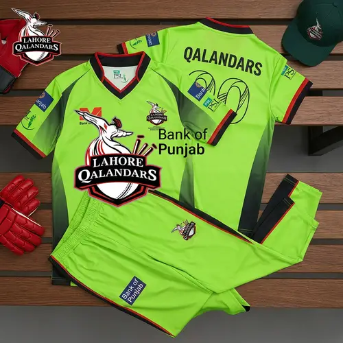 Lahore Qalandar Cricket Kit - Official Green Jersey & Trousers