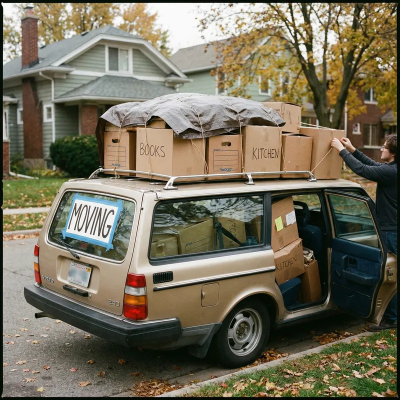 Car with Boxes - Easy Packing Solutions