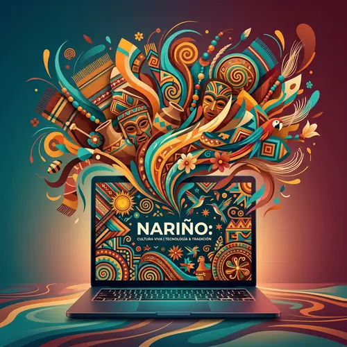 Vibrant Digital Artwork Inspired by Nariño Culture