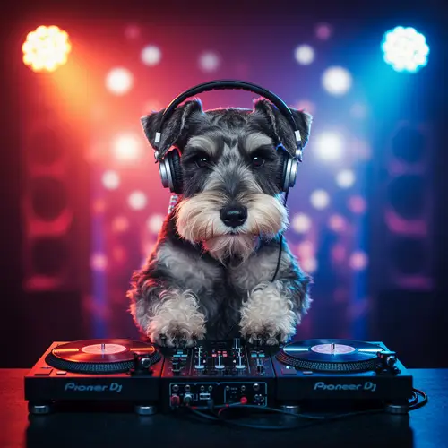 Schnauzer DJ: Paws on the Decks