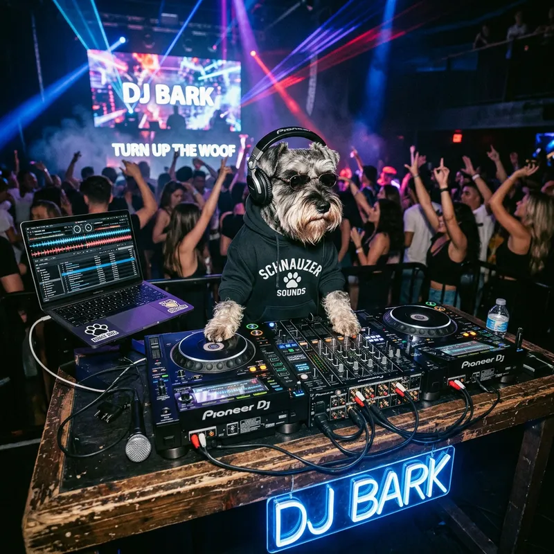 Schnauzer DJ: Paws on the Decks