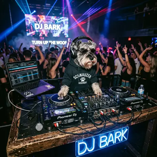 Schnauzer DJ: Paws on the Decks