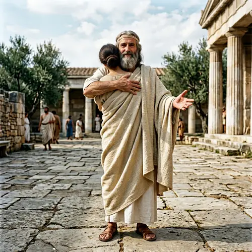 Ancient Greek Philosopher Pythagoras Statue