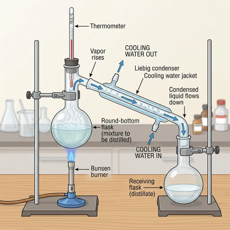 Laboratory Distillation Process: Apparatus, Steps & Logic Laboratory Distillation Process: Apparatus, Steps & Logic