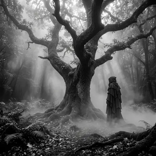 Mystical Mist-Engulfed Forest Art | Nature's Magical Allure