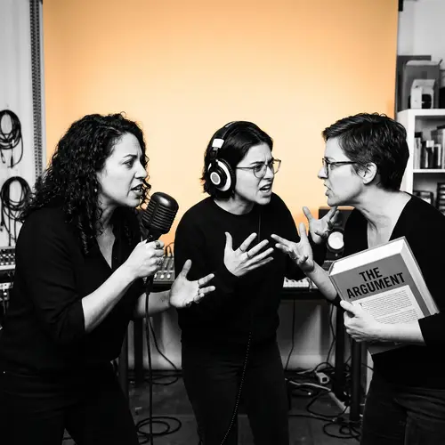 Debate Among Three Ladies in Vintage Style