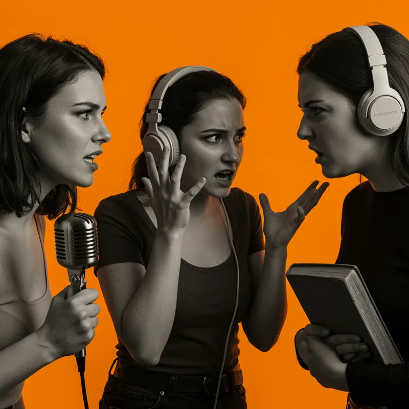 Debate Among Three Ladies in Vintage Style