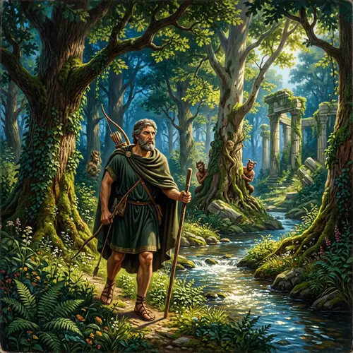 Odysseus: Mythic Greek Hero in Vibrant Forest Adventure