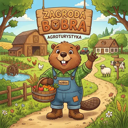 Friendly Beaver Mascot for Zagroda bOBRA Farm