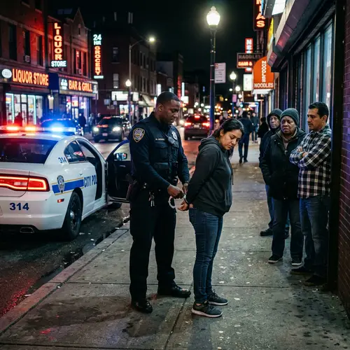 Urban Police Action Scene Illustration