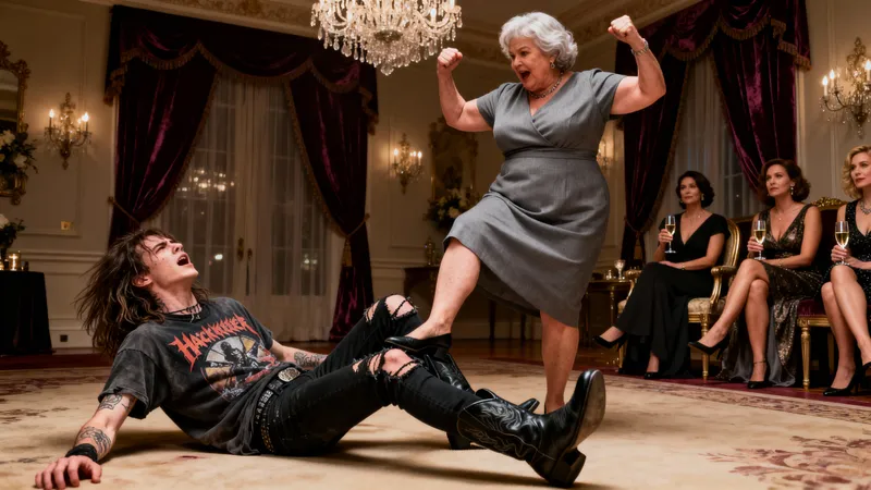 Dramatic Fight Scene in an Elegant Room