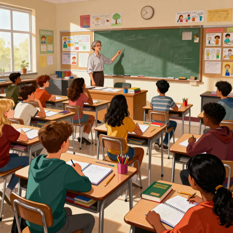 Diverse and Gender-Balanced Classroom Setting