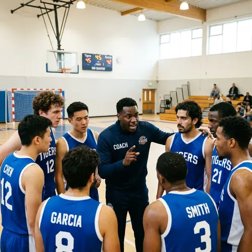 Inspiring Basketball Team Motivation | Power Dynamics Illustration