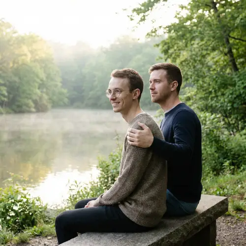 Serene Moments of a Gay Couple