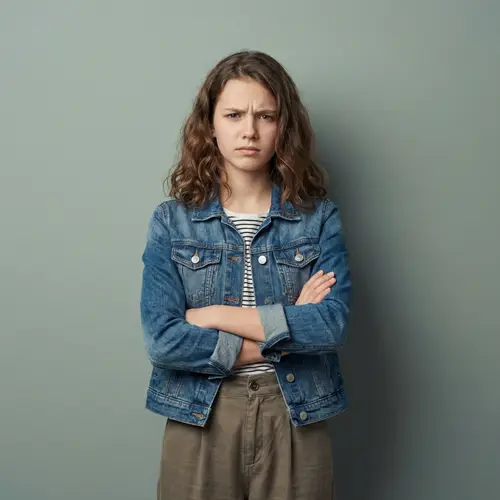 Stylish 13-Year-Old Girl with Confident Posture | Trendy Clothing