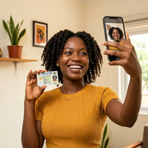 Confident Ghanaian Woman Capturing Joyful Moments