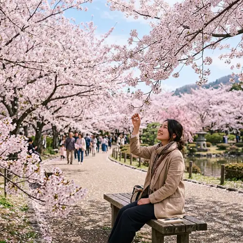 April Cherry Blossoms: Exchanging Conversations with Nature