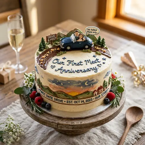 First Meet Anniversary Cake: A Love Story