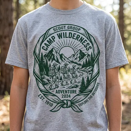 Scout Camp T-Shirt Design for Outdoor Adventures