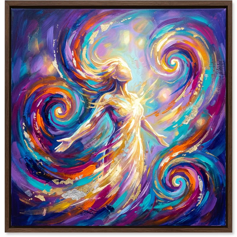 Vibrant Abstract Figure of Spiritual Awakening