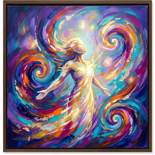 Vibrant Abstract Figure of Spiritual Awakening