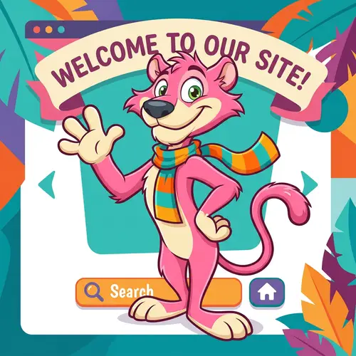 Vibrant Cartoon Character for Your Website