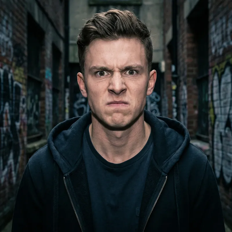 Angry Man Face Expression