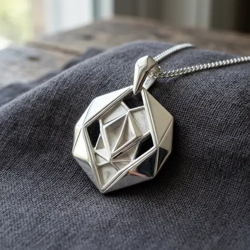Stylish Silver Geometric Pendant Jewelry