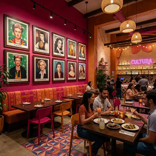 Chic Modern Mexican Restaurant Interior