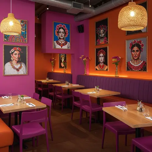Chic Modern Mexican Restaurant Interior