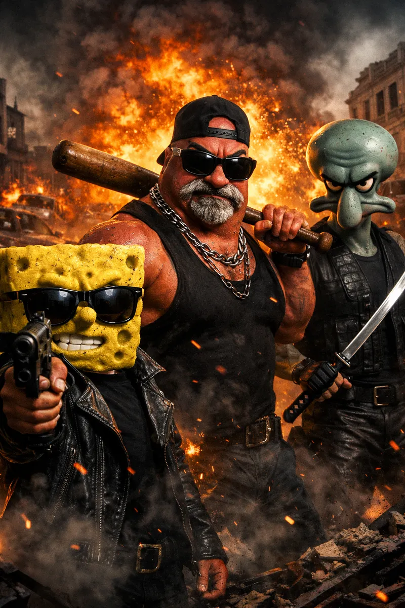 SpongeBob, Patrick & Squidward: Epic Action Scene