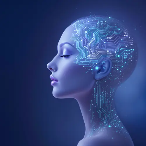 Serene Human Silhouette in AI Harmony