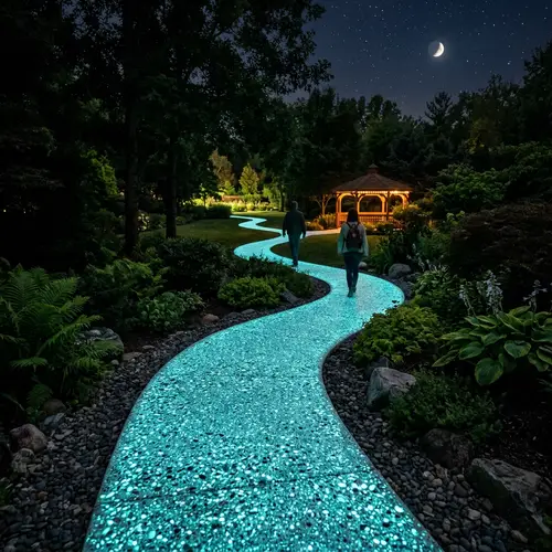 Photoluminescent Concrete Paths - Illuminate Your Walkways