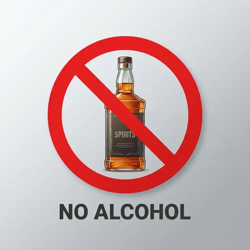 No Alcohol Sign - Prohibition Symbol for Public Spaces