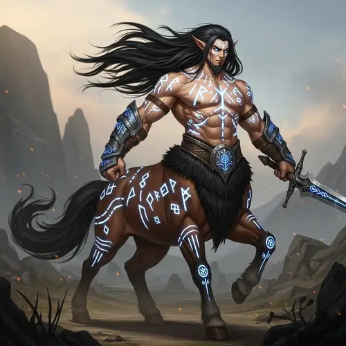 Warrior Centaur with Runes