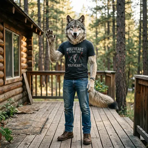 Anthropomorphic Mexican Gray Wolf Fursona Drawing