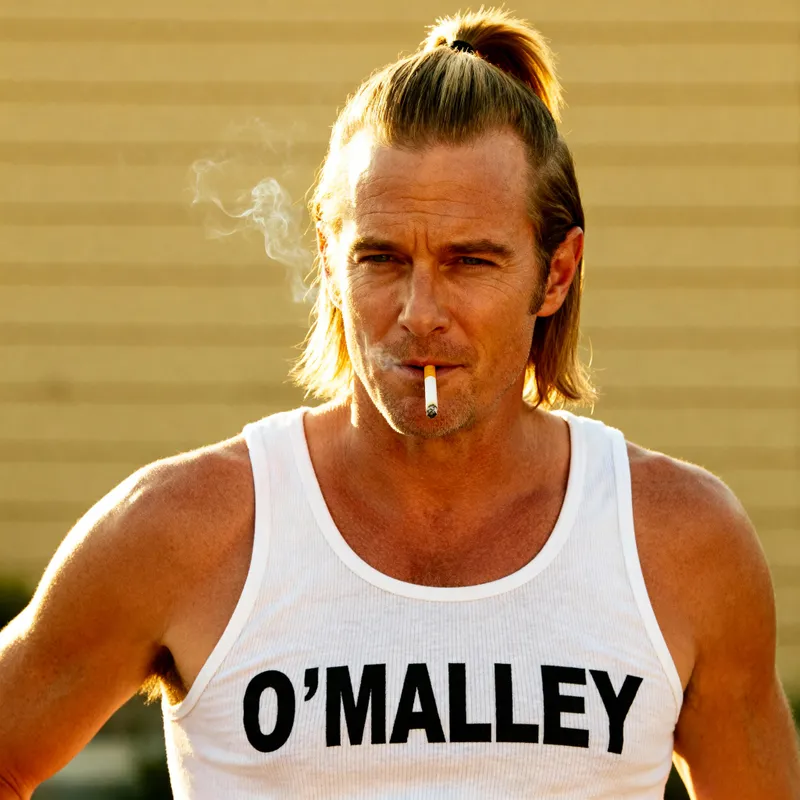 David Spade with Mullet and O'Malley Vest