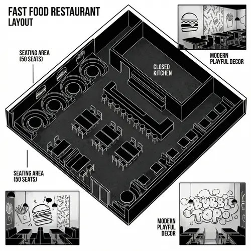 Fast Food Restaurant Layout and Design Ideas