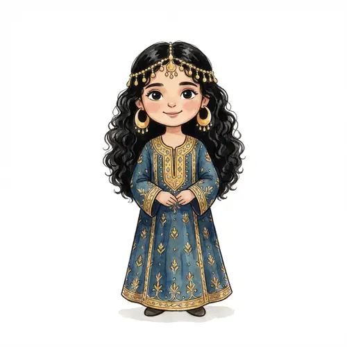 Traditional Arabian Girl Illustration