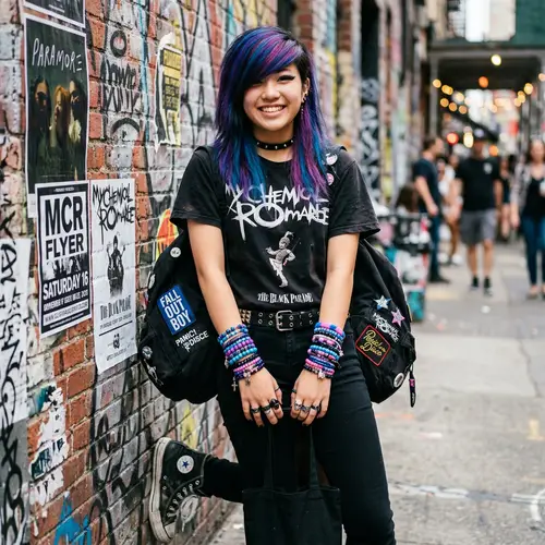 Cute Teen Emo Asian - Vibrant Hair Colors & Unique Style
