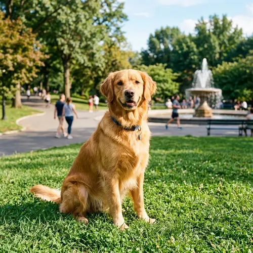 Golden Retriever: A Friendly Park Companion