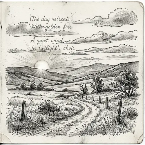 Stunning Pencil Drawings of Sunset Verses