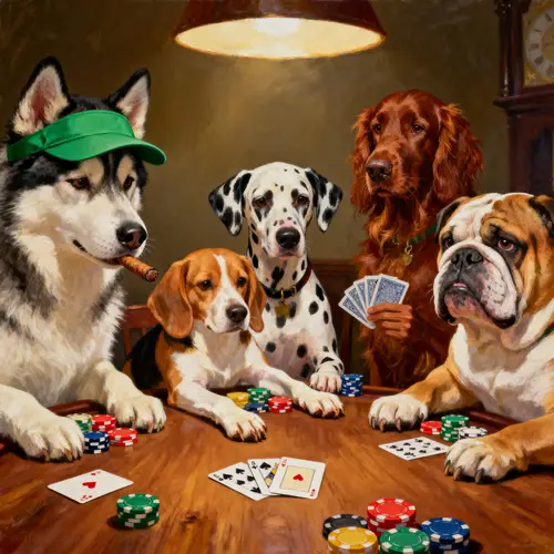Dogs Playing Poker: A Whimsical Canvas Adventure