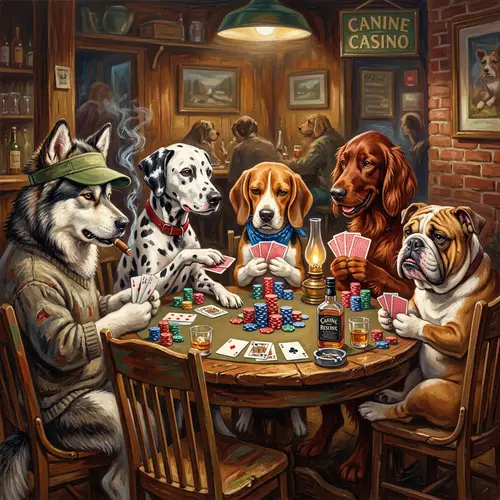 Dogs Playing Poker: A Whimsical Canvas Adventure