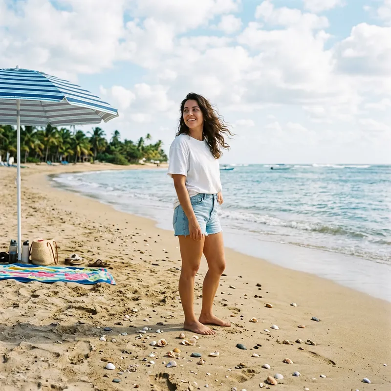 Beach Day with a Young Woman