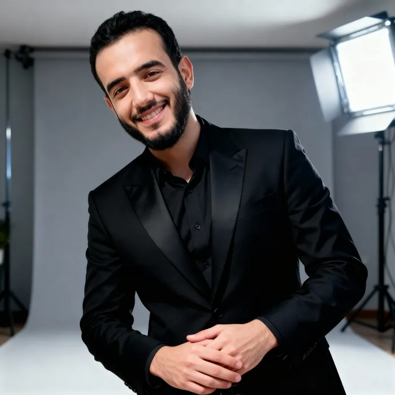 Professional Black Suit Portrait Professional Black Suit Portrait